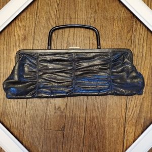 HOBO International Black Leather Clutch Purse
